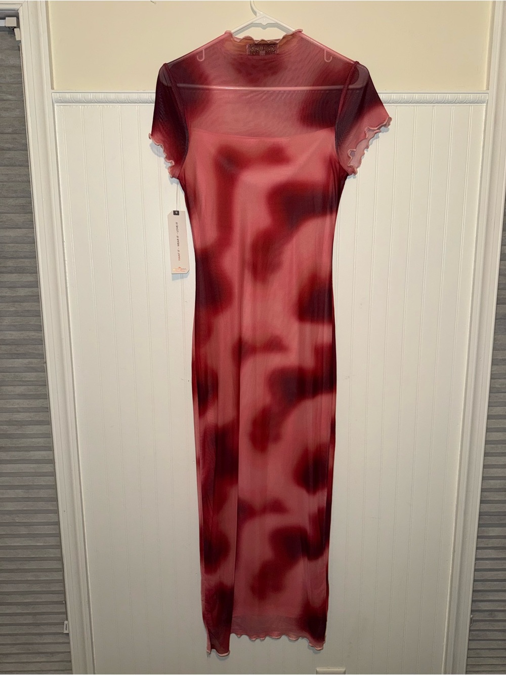 NWT Sheer Maxi Dress - Red